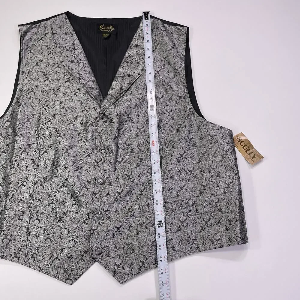 NWT Scully Vest Paisley Gray Men’s 3XL Formal Dress Wear Wedding